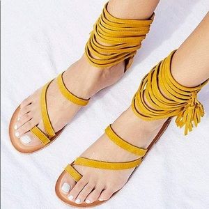 Jeffrey Campbell leather tassel sandals BNWT!